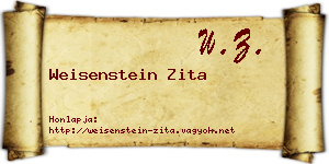 Weisenstein Zita névjegykártya